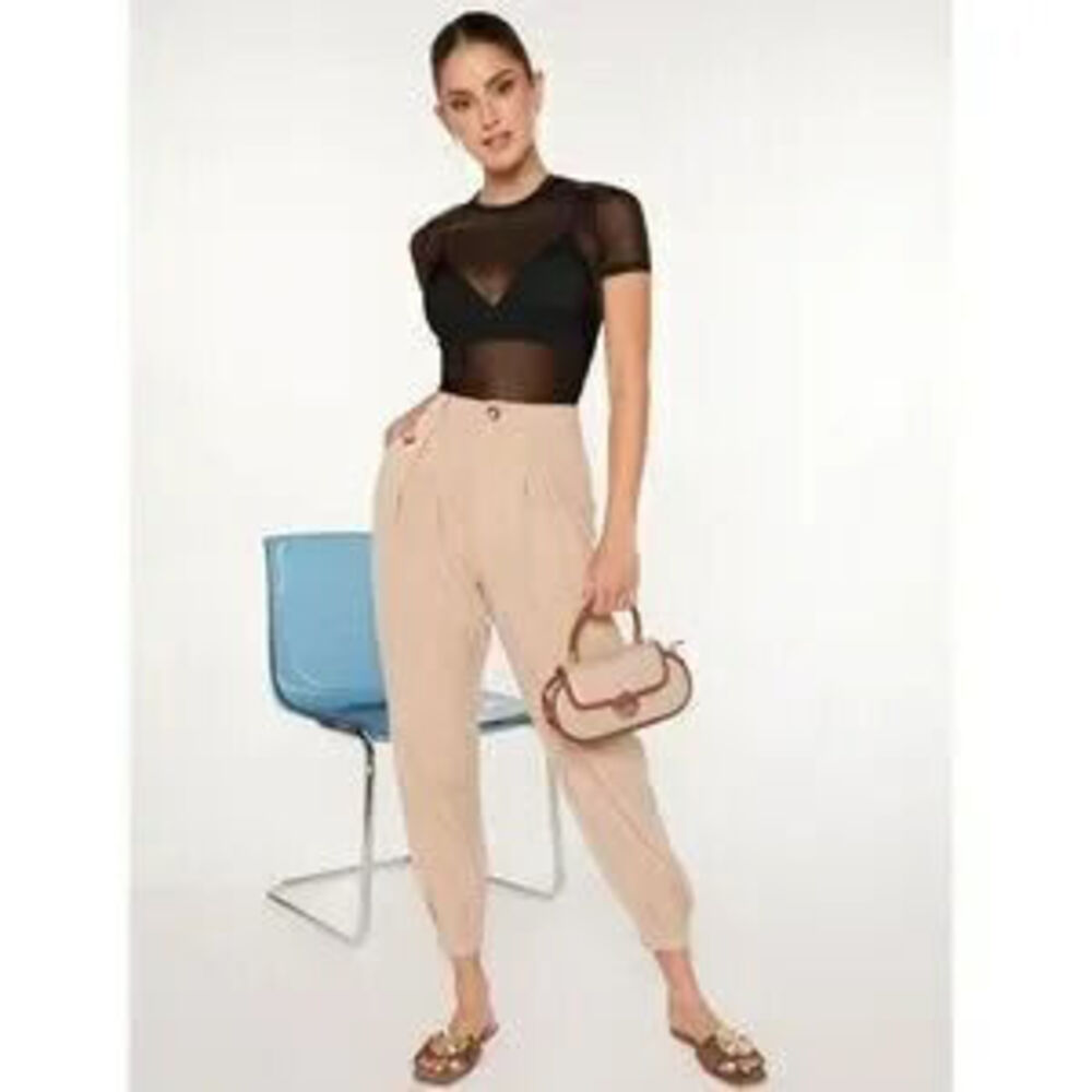 Black Short Sleeve Mesh Pullover Top Tee Shirt - Picture 4 of 5